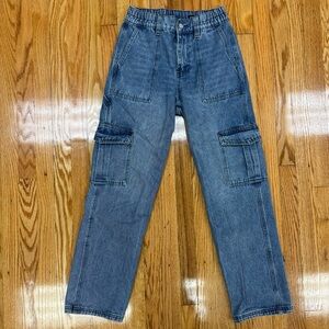 Blank NYC Blue Denim Cargo Pants Women’s Size XS Streetwear Gorpcore